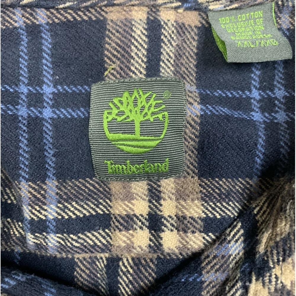 Timberland XXL Flannel Shirt Plaid Fall Pockets Workwear Outdoor Gorpcore Grunge - Picture 6 of 9